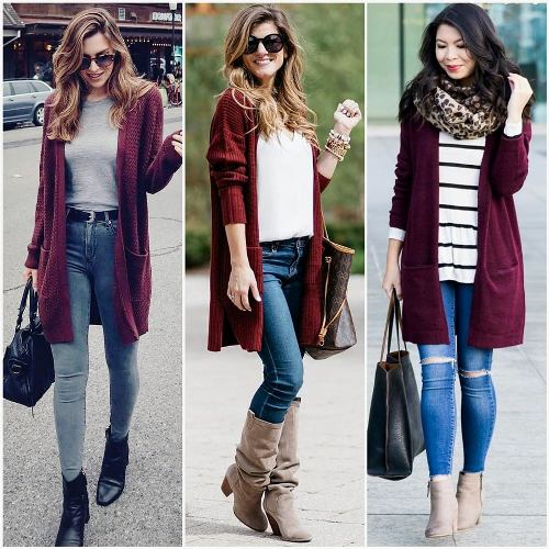 Fall burgundy outfit ideas | | Just Trendy Gir