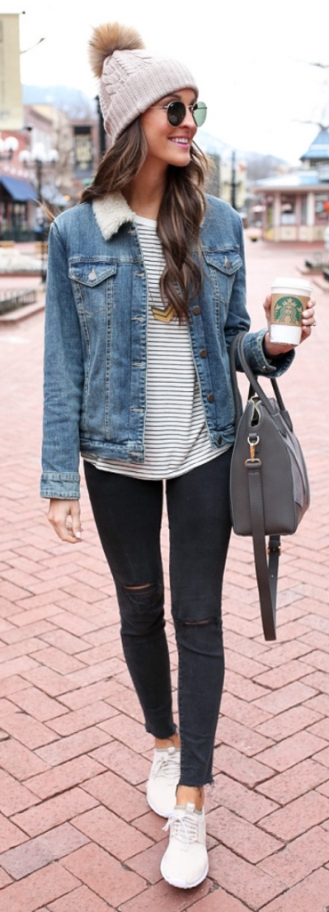Fall Looks With A Denim Jacket – thelatestfashiontrends.c
