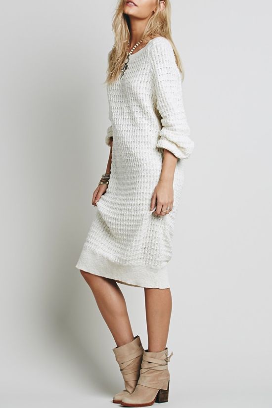Loose-Fitting Sweater Dress | Sweater dress, Fashion, Knit dre