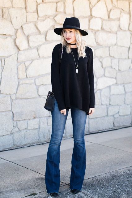 20 Fall And Winter Outfits With Flared Jeans To Try - Styleohol