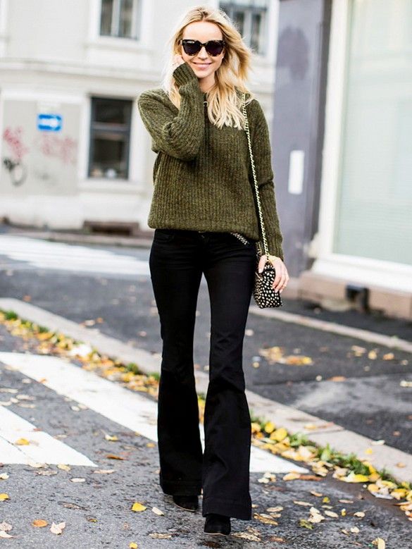 Fall And Winter Outfits With Flared Jeans – thelatestfashiontrends.c
