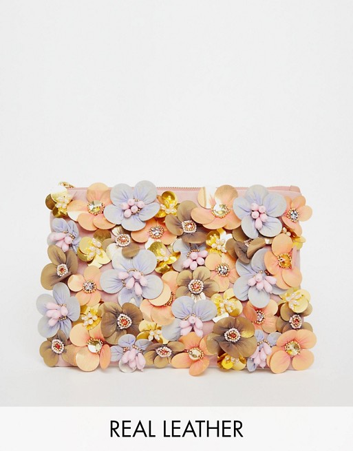 ASOS Flower and Beaded Clutch Bag | AS