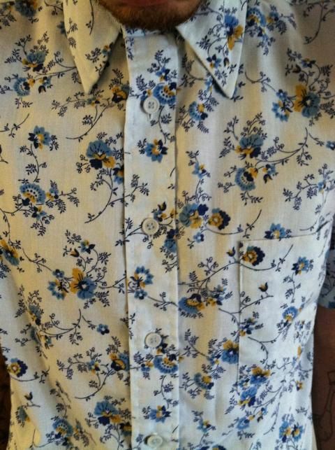 Men's floral button down shirt. Vintage Career Club size | Men .