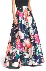 Eliza J Floral Ball Skirt | Floral skirt outfits, Ball skirt, Long .