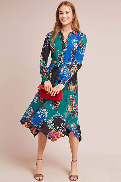 Maeve Floral Patchwork Shirtdress #ad #AnthroFave #AnthroRegistry .