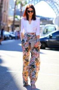 15 Gorgeous Looks With Floral Wide Leg Pants - Styleohol