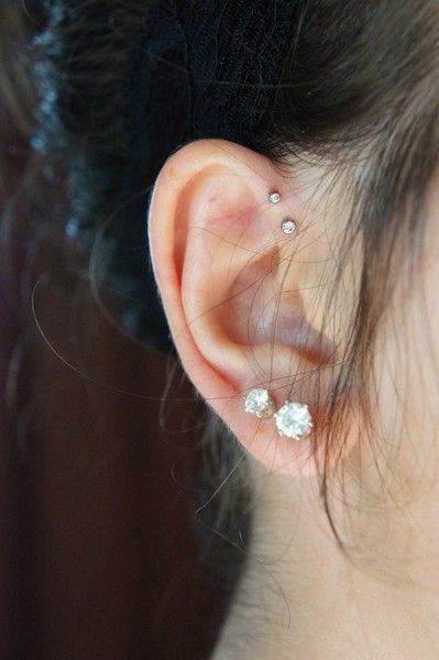 I want this | Forward helix piercing, Double forward helix .