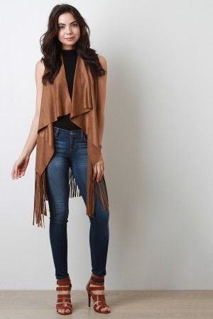 VGO SOCIAL_SHARE_TITLE --> | Fringed vest outfit, Vest outfits .