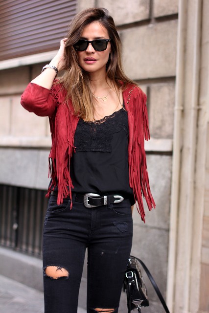 20 Fringe Suede Jacket Outfits To Repeat - Styleohol