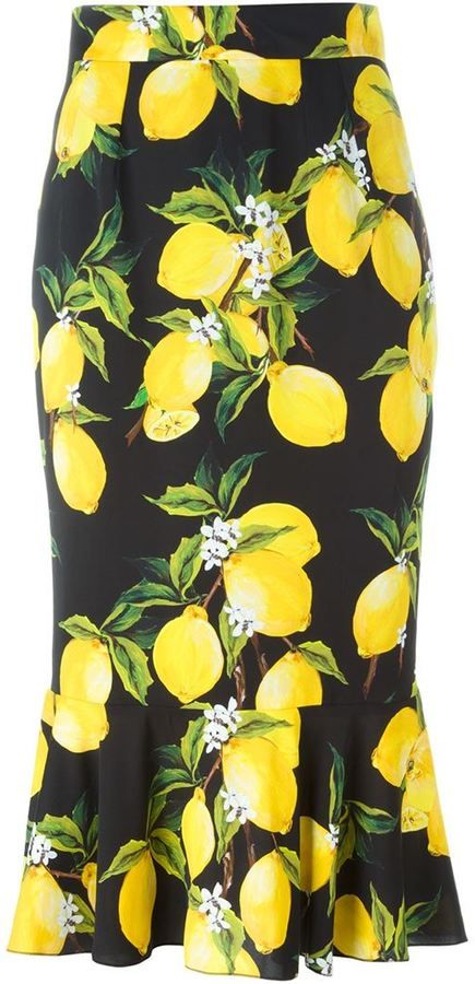 Farfetch - Dolce & Gabbana lemon print skirt | Printed skirts .