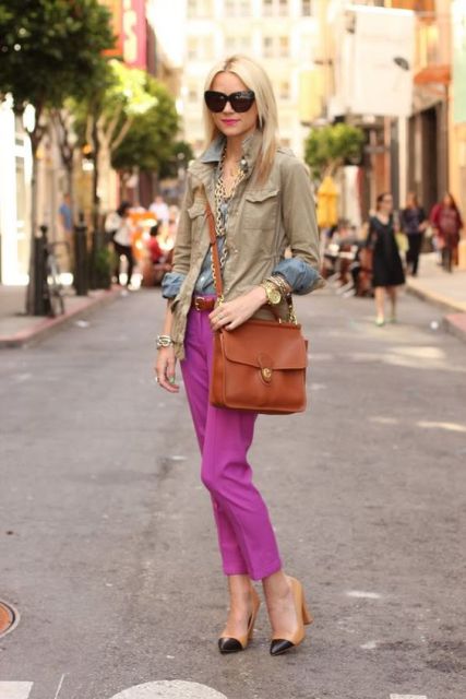 22 Fuchsia Pants Outfits For Stylish Ladies - Styleohol