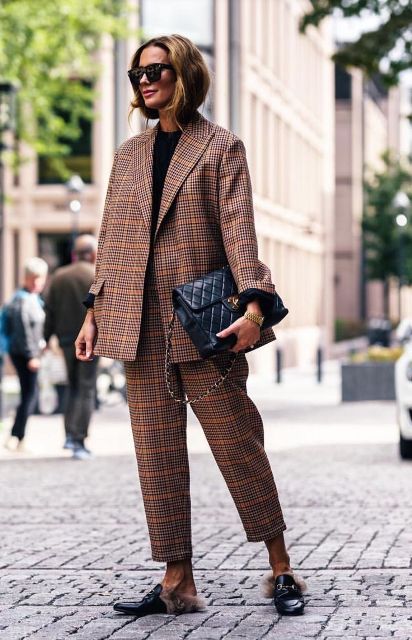 15 Outfits With Checked Oversized Blazers For Women - Styleohol
