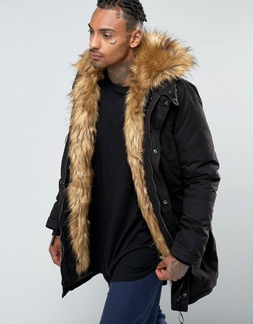 image.AlternateText | Mens fur hood coat, Mens outfits, Mens f