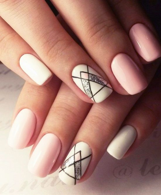 20 Shockingly Simple Geometric Nail Art Ideas You'll Love .