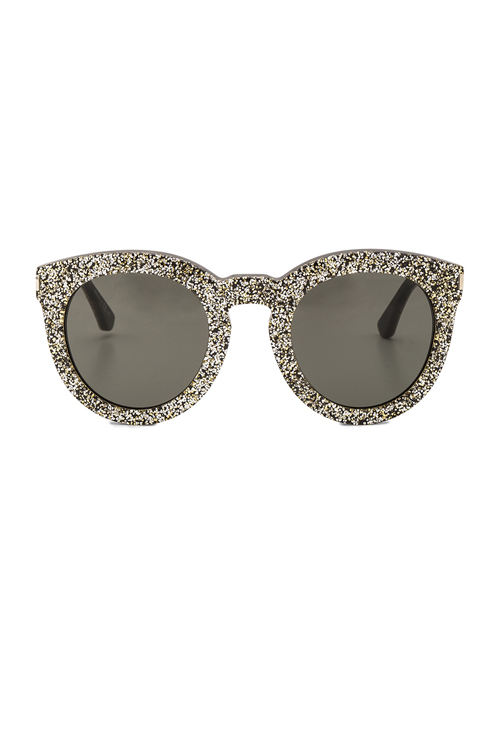 Saint Laurent SL 102 Sunglasses in Silver & Gold Glitter | FW