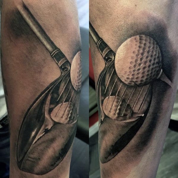 40 Golf Tattoos For Men - Manly Golfer Desig