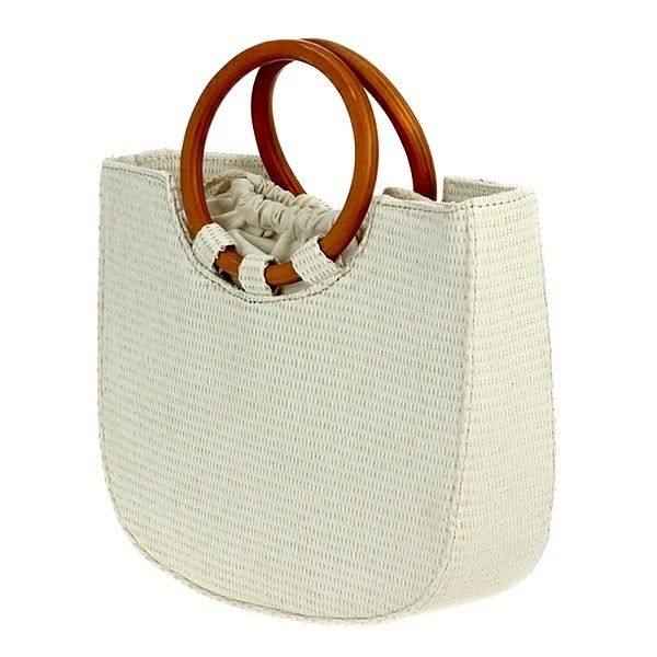 Gorgeous Summer Straw Tote Bag With Wooden Handles! Comes with .