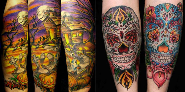 15 + Best, Unique & Scary Halloween Tattoo Designs, Images .