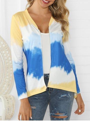 Ombre Zip Up High Low Cardigan in 2020 | Cowgirl outfits for women .