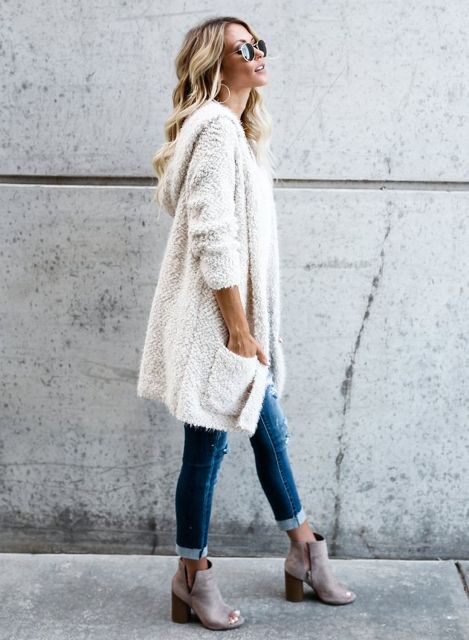 15 Outfits With Hooded Cardigans For Ladies - Styleohol