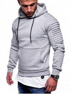 Fashion Folded Sleeve Design Hoodie | Hoodies men style, Hoodies .