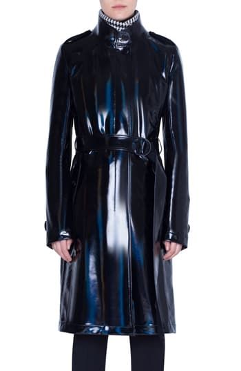 Amazing offer on Akris punto Lacquered Trench Coat Removable Glen .