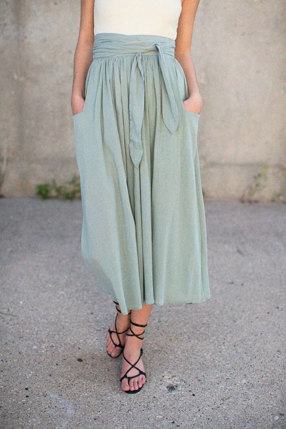 How to Wear Midi Skirts - 20 Hottest Summer Midi Skirt Outfit .