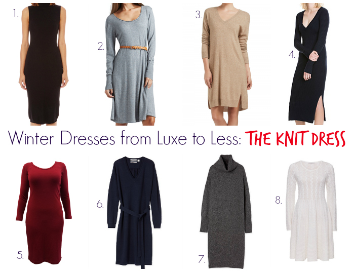 Winter Dresses from Luxe to Less: The Knit Dress - Style & Shenaniga