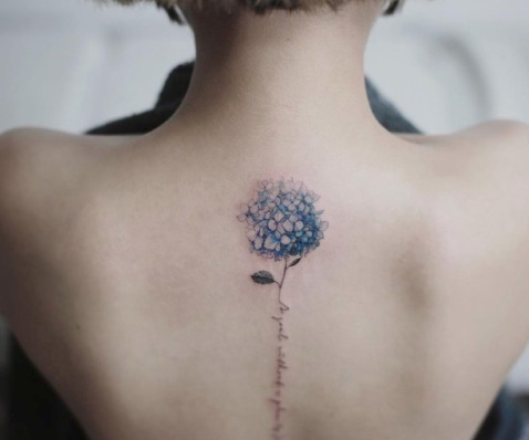 Hydrangea tattoo | Hydrangea tattoo, Small tattoos, Hand tatto