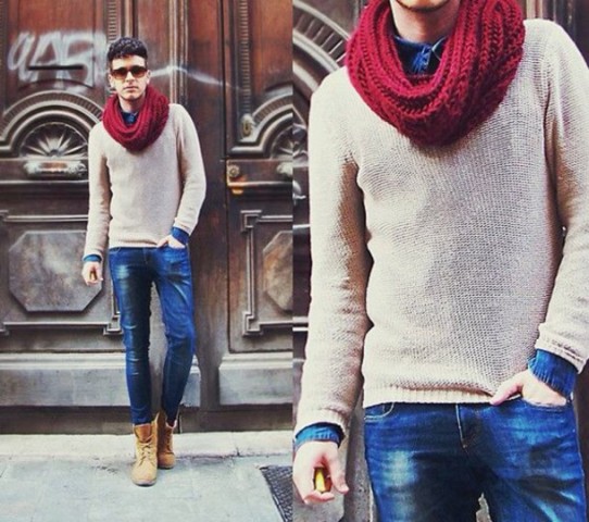 20 Men Outfits With Infinity Scarves - Styleohol