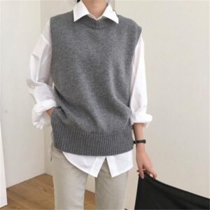 New Women Sweater Vest O-neck Sleeveless Pullover Knitted in 2020 .