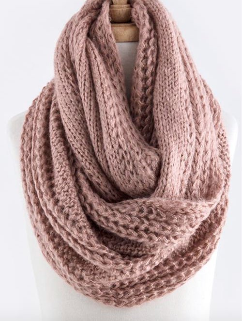 Rosé Scarf | Knit infinity scarf, Knit scarf, Cloth