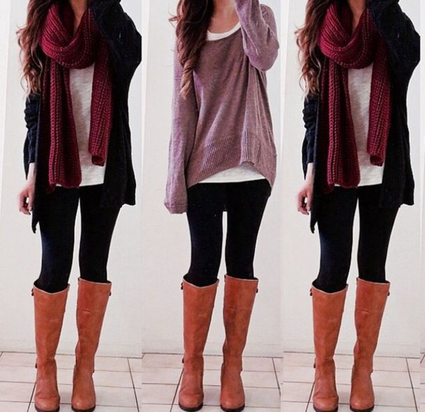 Winter Outfits With Knitted Scarves – thelatestfashiontrends.c