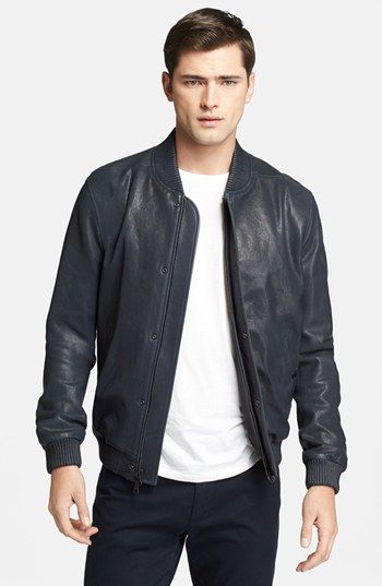 $995, Vince Leather Bomber Jacket | Mens leather bomber jacket .