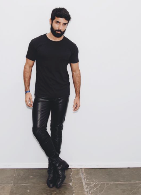 15 Men Outfits With Leather Pants - Styleohol