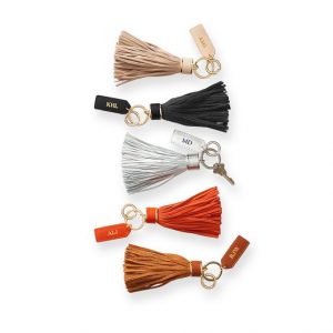 Oversized Leather Tassel Keychain | Personalized Accessories Sale .