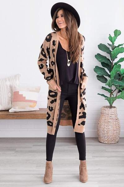 Ferria Leopard Cardigan | Stylish work outfits, Fashion, Fashion .