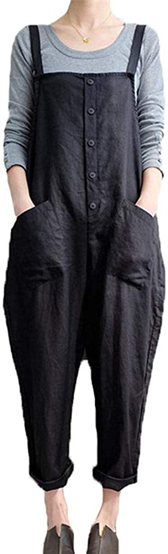 Amazon.com: Aedvoouer Women's Baggy Plus Size Overalls Cotton .