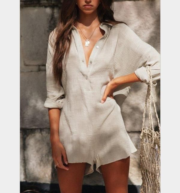 Linen Rompers Outfits in 2020 | Casual rompers, Fashion, Loose romp