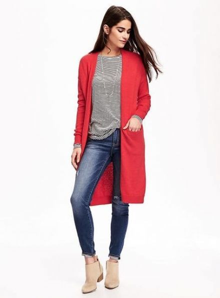 How to wear red cardigan work outfits 17+ Ideas | Red cardigan .