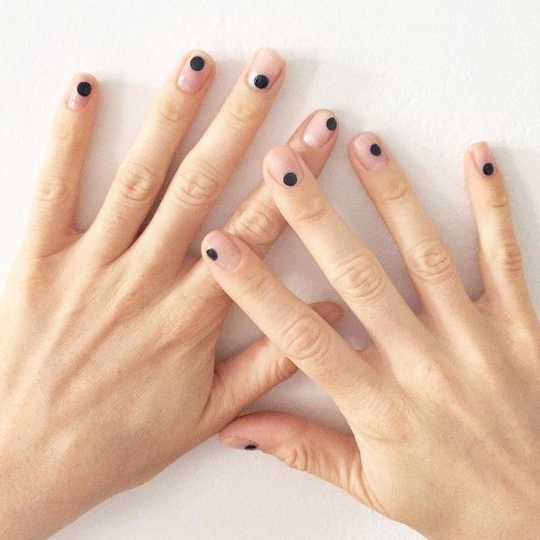 The Best Beauty Instagrams From NYFW So Far | Minimal nails, Dot .