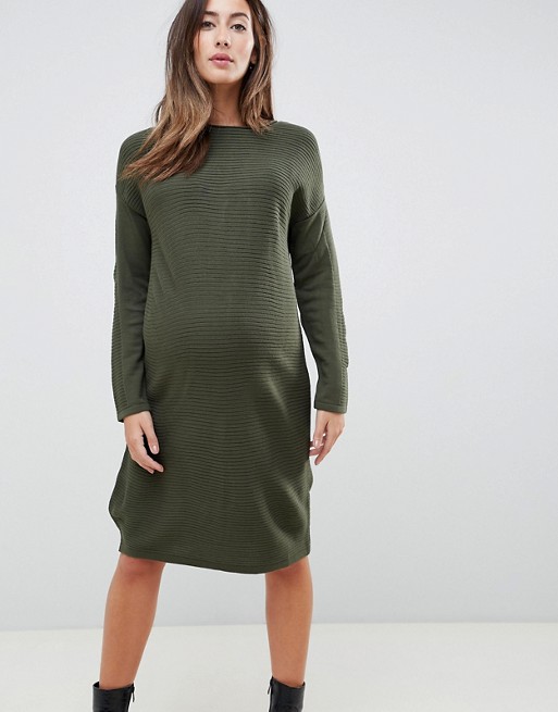 ASOS Maternity Sweater Dress In Ripple Stitch | AS