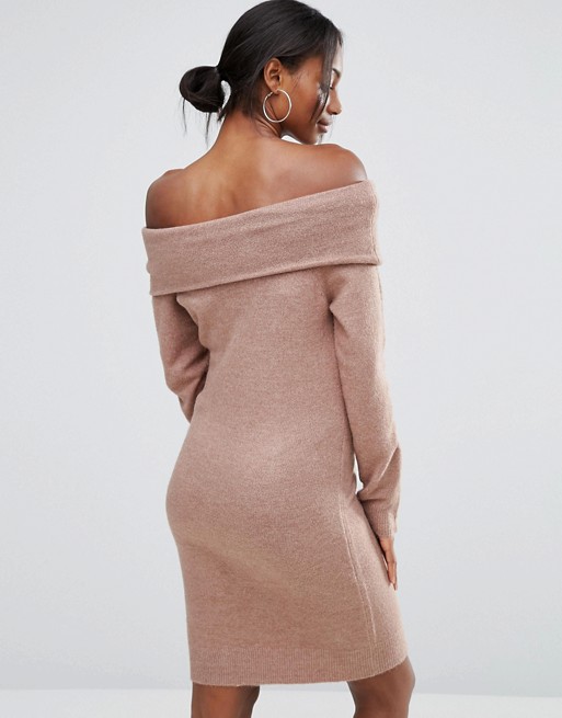 ASOS Maternity Sweater Dress with Off Shoulder | AS