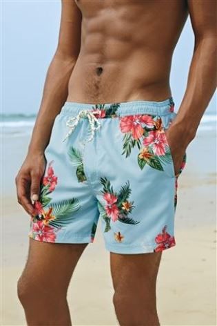 Buy Blue Floral Swim Shorts from the Next UK online shop | Ropa de .