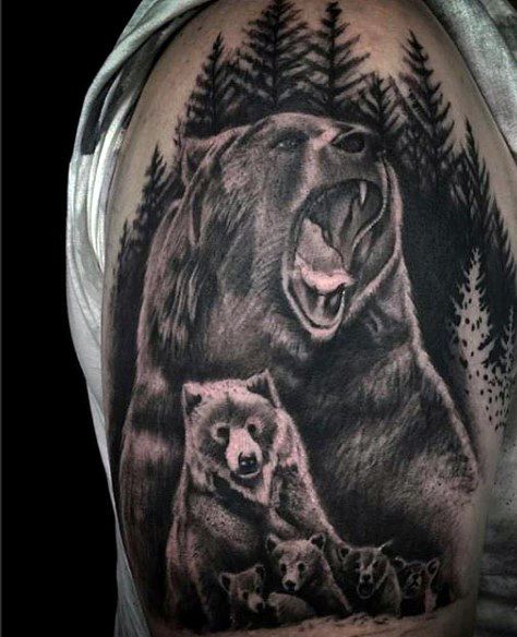 60 Bear Tattoo Designs For Men - Masculine Mauling Machine | Bear .