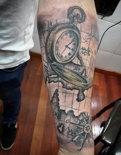 Top 80 Mind-Blowing Clock Tattoos [2020 Inspiration Guide] in 2020 .