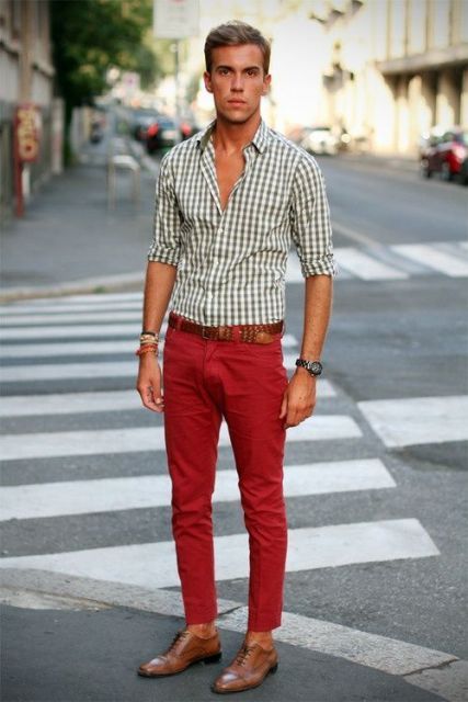 21 Men Outfits With Orange Pants - Styleohol