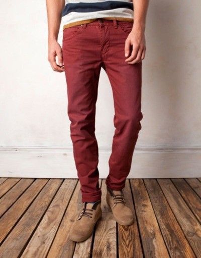 Men's Red Pants Inspiration | Famous Outfi