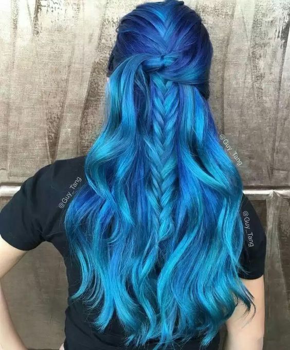 20 Mermaid Blue Hair Ideas And Shades - Styleohol