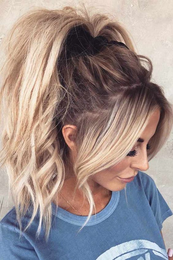 50 Simple and Cute Messy Ponytail Hairstyles – Page 12 – Foliver bl